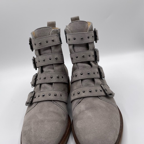 Paul Green Gray Suede Buckle Bootie~Size 7 (UK 4.5)~Made in Austria~NWOB - Picture 2 of 6